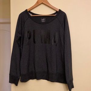 Puma crew neck grey sweatshirt